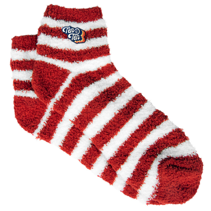 Custom Fuzzy Stripe Socks