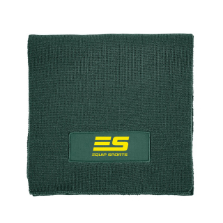 Acrylic Knit Scarf with Patch