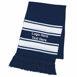 Printed Two-Tone Knit Scarves with Fringe