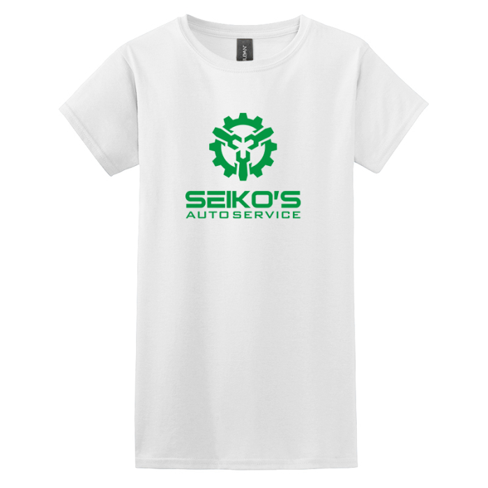 Custom Gildan® Softstyle® Adult White T-Shirts - 2XL