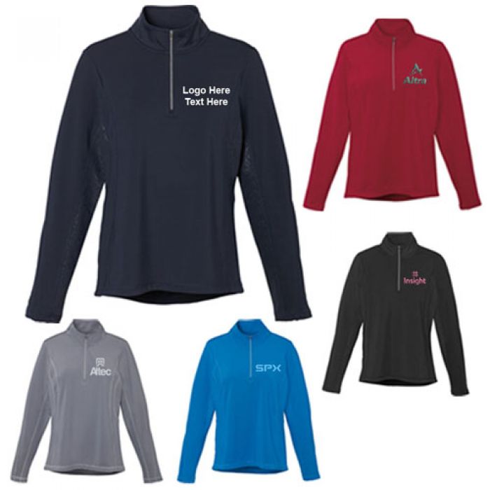 Custom Imprinted Women's Caltech Knit Quarter Zip
