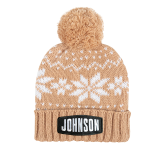 Printed Holiday Pom Beanies