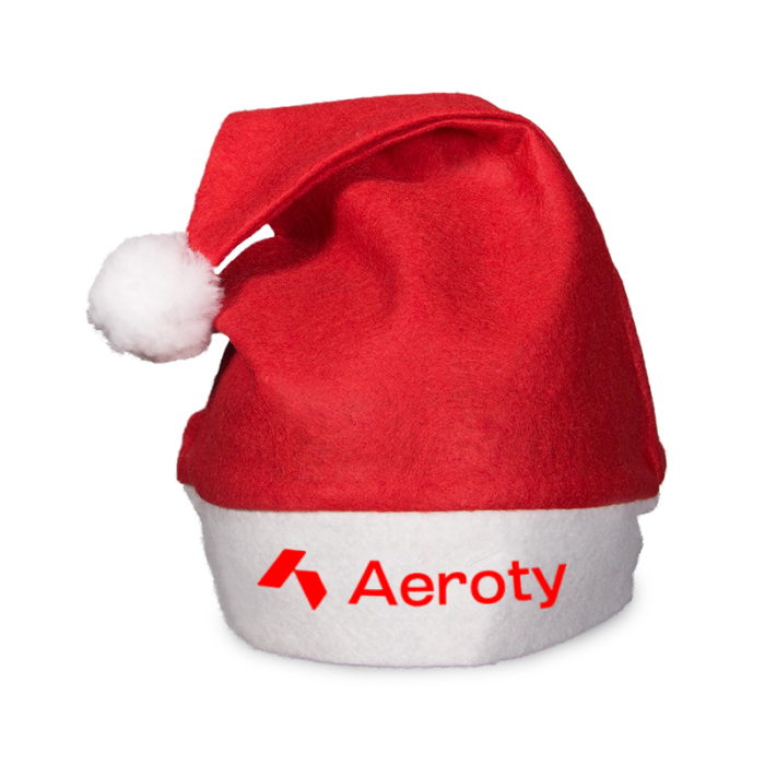 Custom Printed Red Felt Santa Hats
