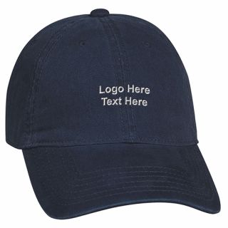 Embroidered Washed Cotton Twill Caps