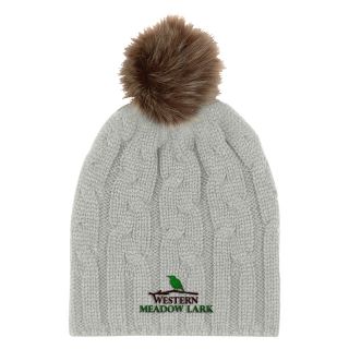 Cameron Cable Knit Pom Beanies