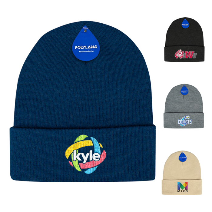 Custom Polylana® Knit Cuffed Beanies