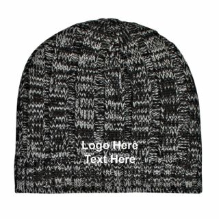 Embroidered Heathered Knit Beanies
