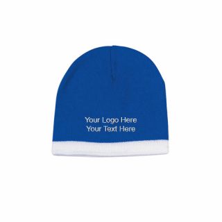 Knit Beanie with Stripes