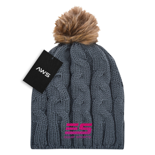 AWS Cameron Cable Knit Pom Beanies