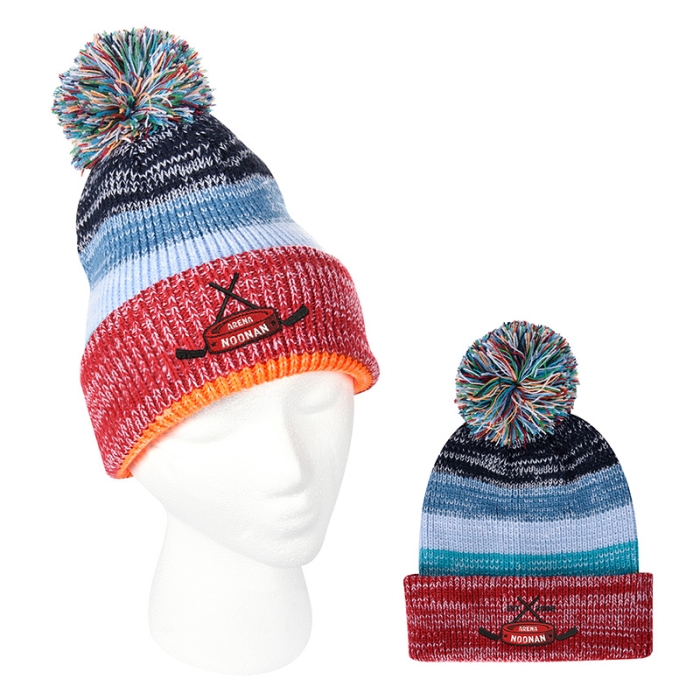Promotional Aura Pom Beanies with Cuff