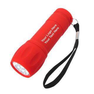 4 Inch Rubberized Flashlight with Strap