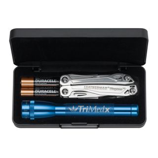 AA Mini Mag-Lite and Leatherman Wingman Tools