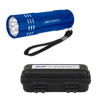 Aluminum LED Flashlight And Small Hard Case Sets