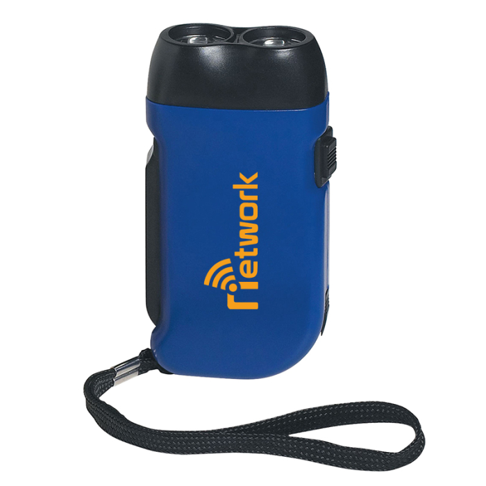 Custom Printed Hand Squeeze Flashlights with Wrist Band