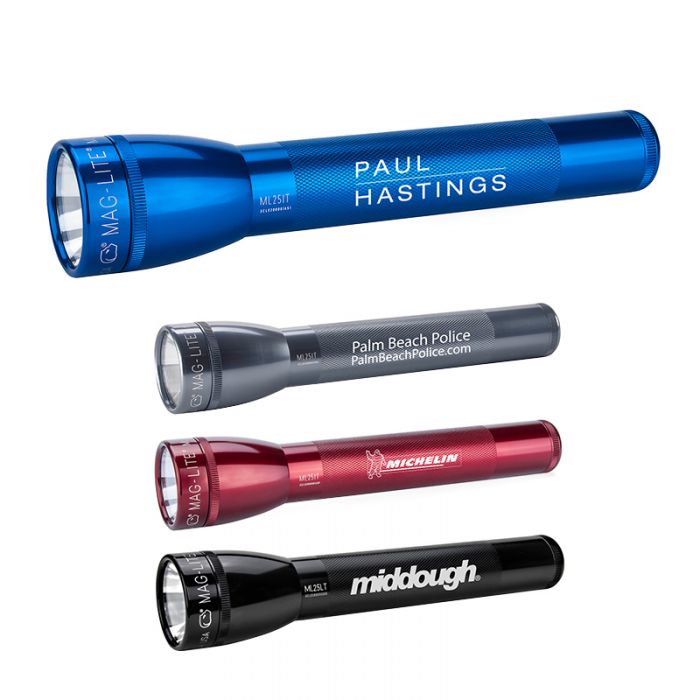 Custom Printed Maglite ML25 3 C Cell Flashlights