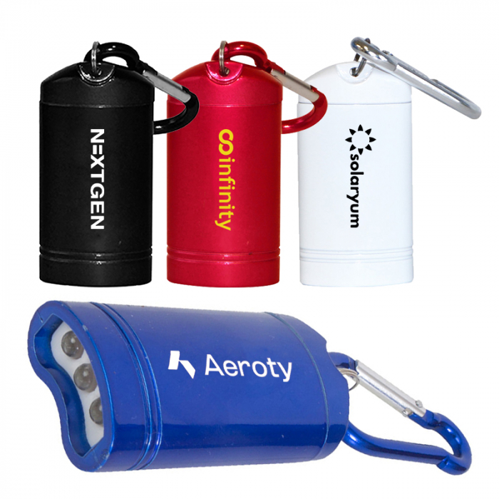 Personalized 3 LED Plastic Flashlights with Magnet