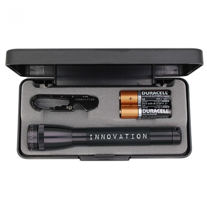 Custom AA Mini Maglite Black Flashlights with Doohickey Tools