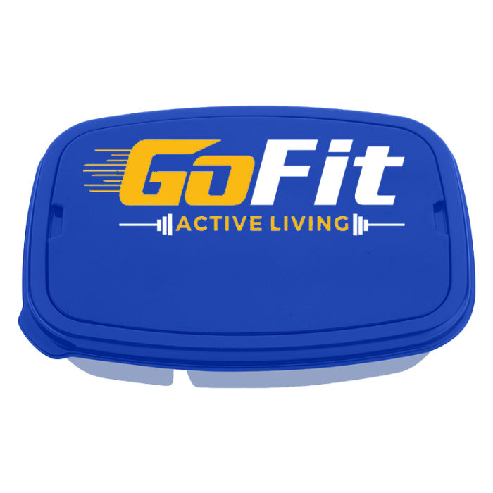 Custom Imprinted 2-Section Lunch Containers