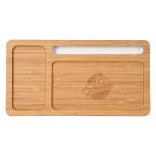 Bamboo Wireless Charging Pads Desktop Organizer