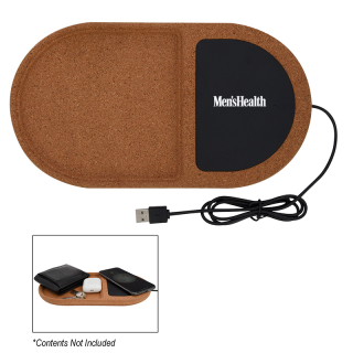 Cork Wireless Charging Pad Desktop Organizers