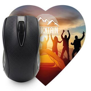 Heart Shaped Dye Sublimated Computer Mouse Pads