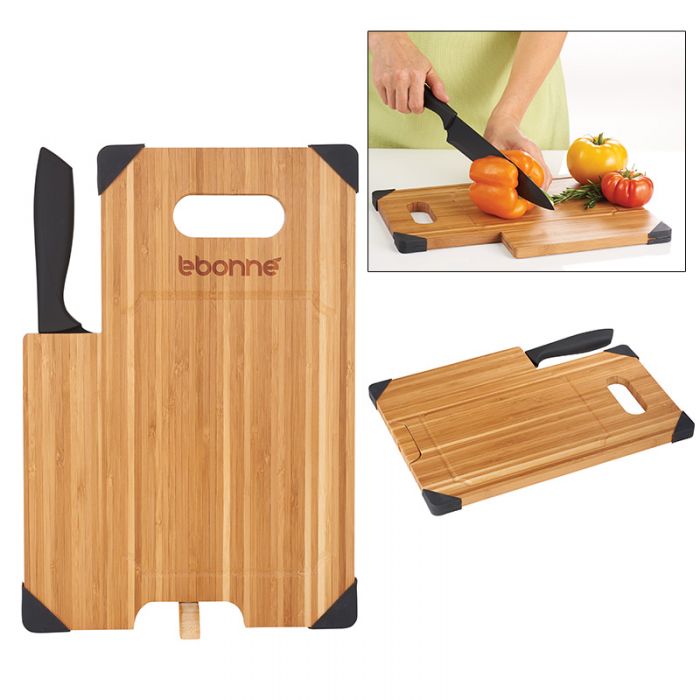 Custom Printed Bamboo Cutting Boards with Knife