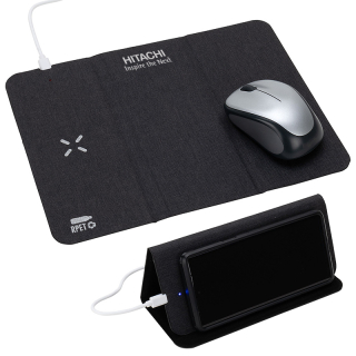 ized Acadia RPET Mouse Pads with 15W Wireless Chargers
