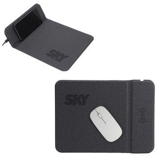 ized Azure 15W Wireless Charger Mouse Pads with Kickstands