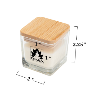 Printed Mini Candles with Bamboo Lid