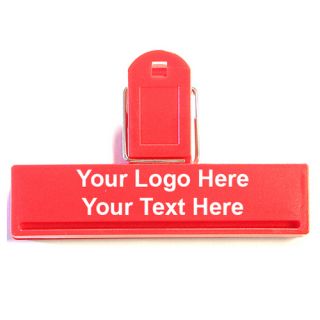 4 Inch Logo Bag Clips - Chip Clips Holders