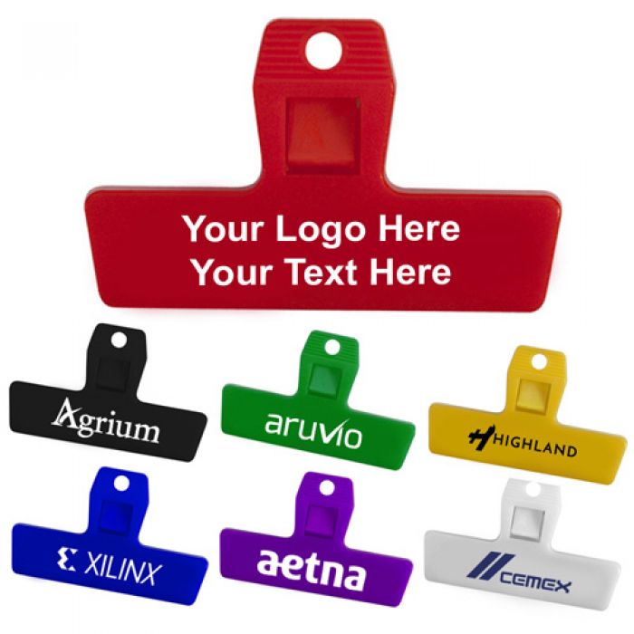 Customized Mini Bag Clips - Chip Clips With Magnet