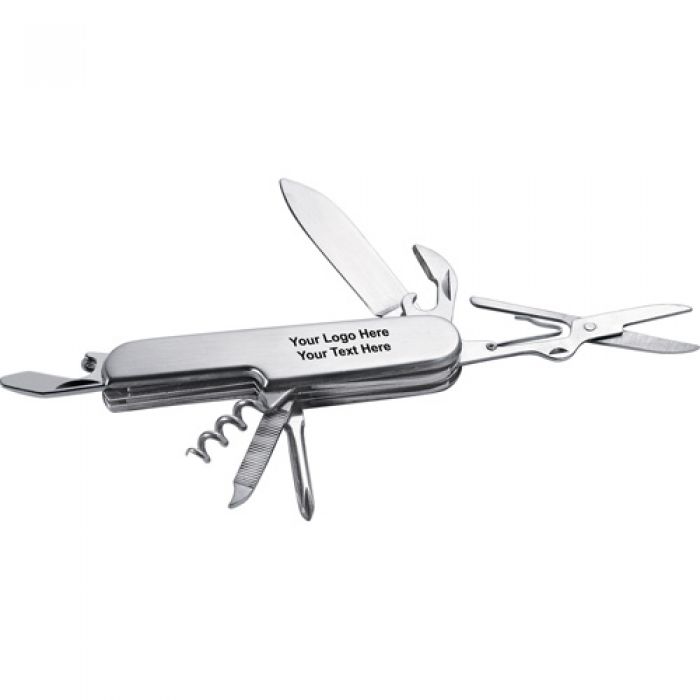 Custom Printed 8-Function Stainless Steel Knife