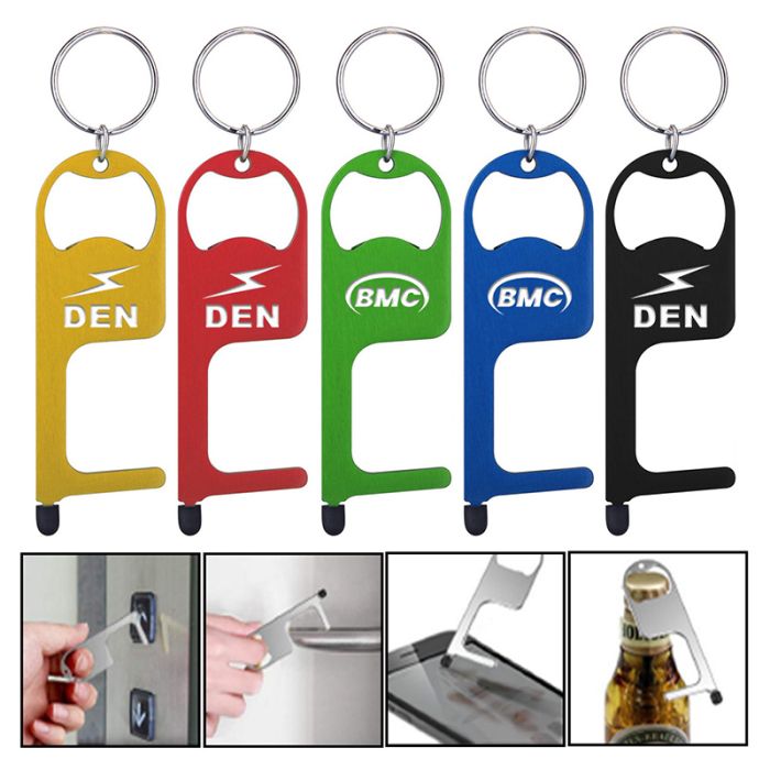 Custom Printed PPE No-Touch Door/Bottle Opener with Stylus