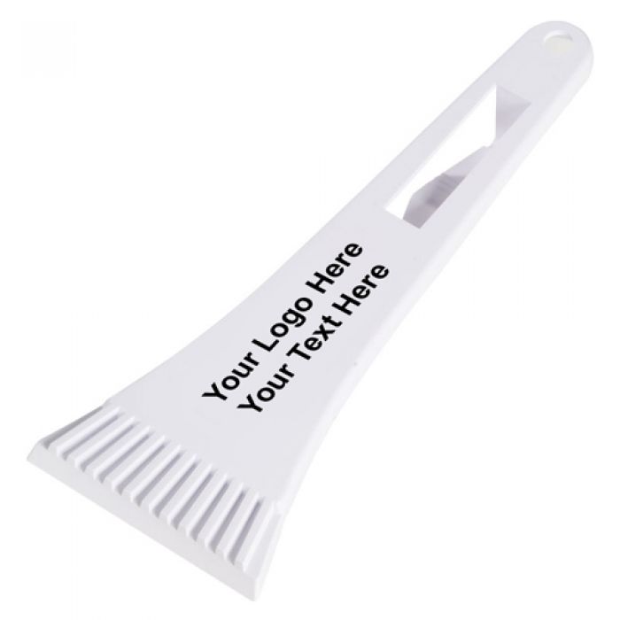 9 Inch Logo Imprinted Visor Clip Ice Scrapers