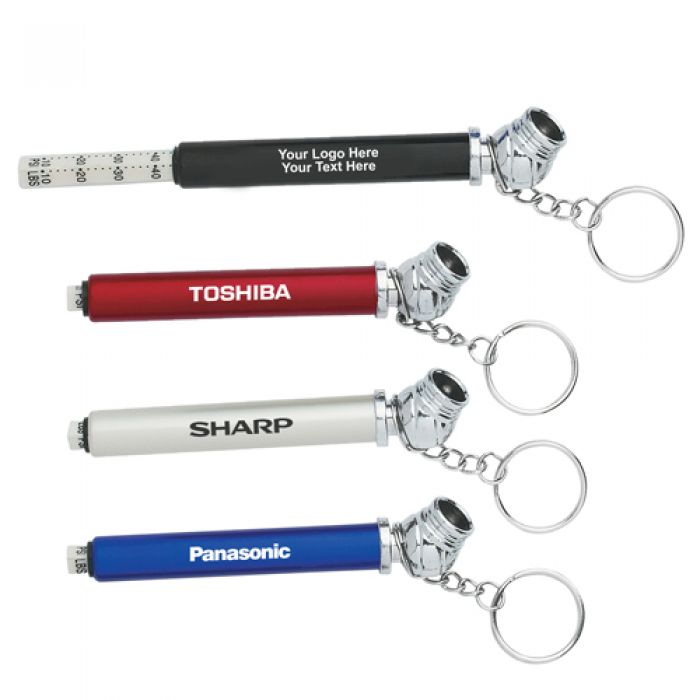 Customized Mini Tire Gauge Keychains