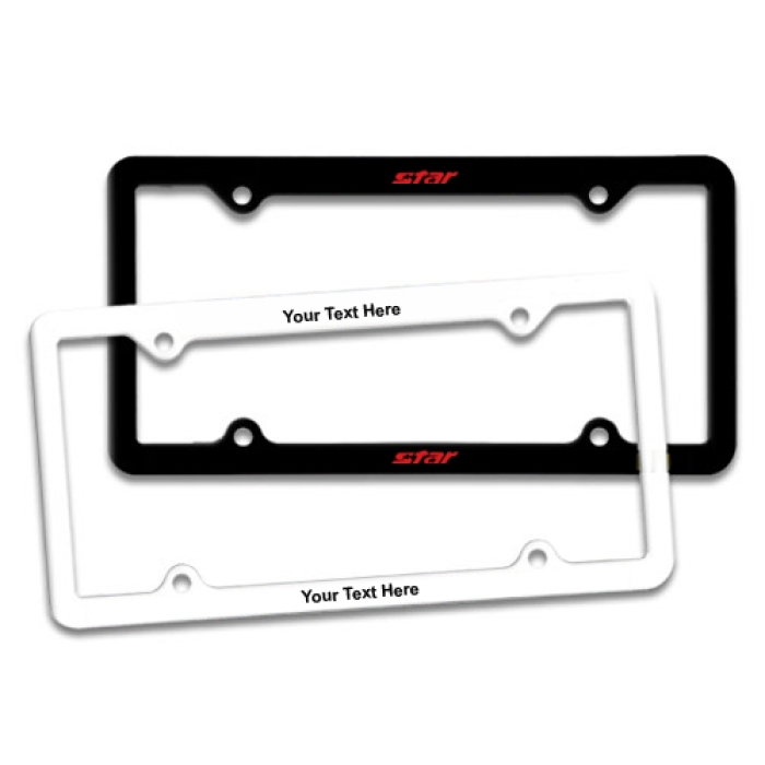 Customized Thin Panel License Plate Frame with Straight 4 Holes Full Color