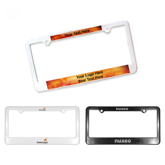 Custom Full Color License Plate Frames with Straight 2 Holes