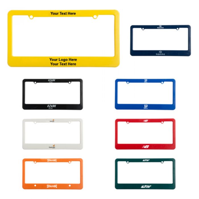 Custom Imprinted License Plate Frame With Straight 4 Holes