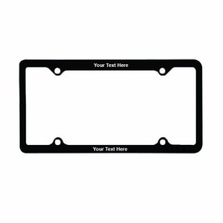 Thin Panel License Plate Frames with Straight 4...