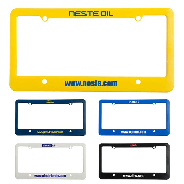 Custom License Plate Frame With Straight 4 Holes