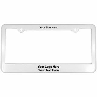 Logo License Plate Frames with Straight 2 Holes