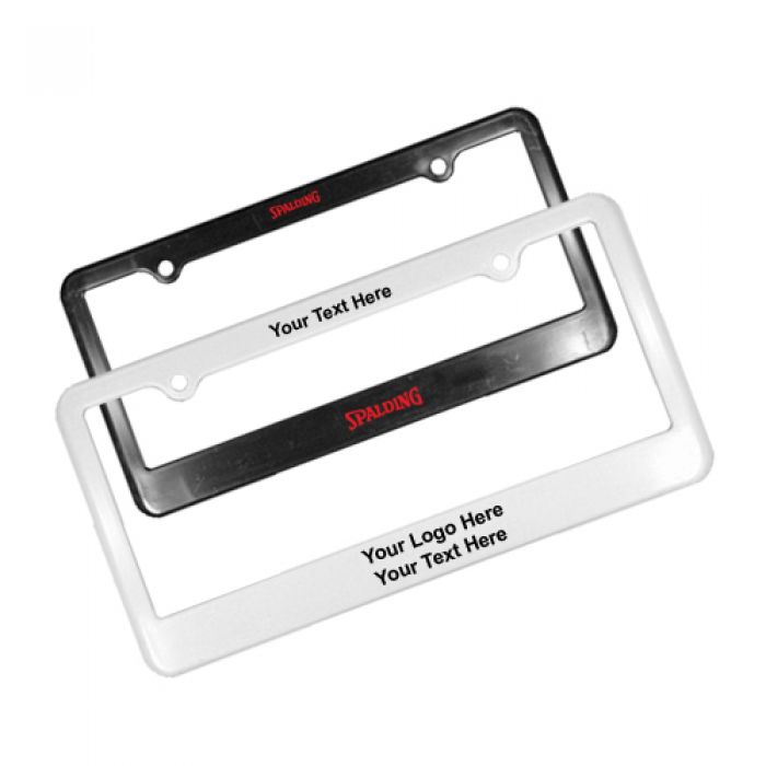 Custom Logo Imprinted License Plate Frames with Straight 2 Holes