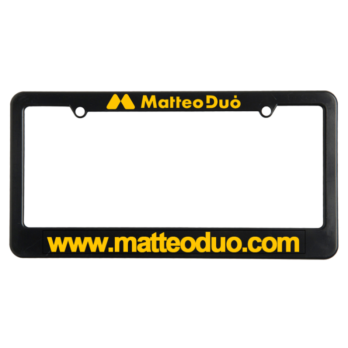 Customized License Plate Frame With Straight 2 Holes
