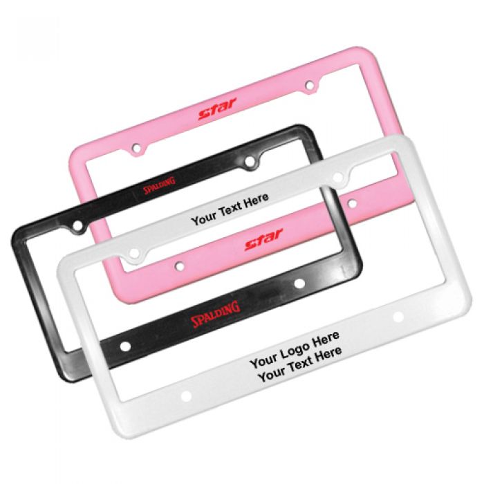 Personalized License Plate Frames with Straight 4 Holes