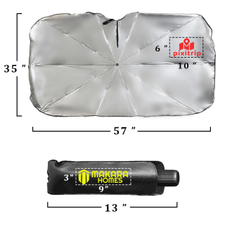 Printed Dashboard Defender UV Car Windshield Umbrellas