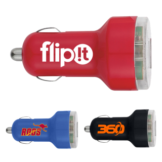 Custom Printed Dual USB Car Chargers