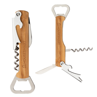 Custom Malbec Multi-Function Bamboo Bar Tools