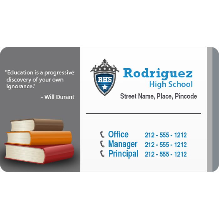 3.5x2 Custom Printed School Contact Magnets 20 Mil Round Corners