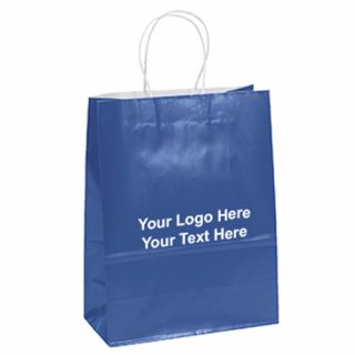 Printed Gloss Paper Amber Color Shopping Bags