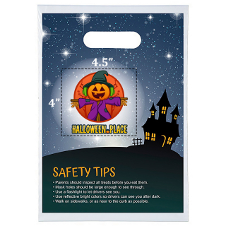 Printed Recyclable Halloween Pumpkin Head Bags